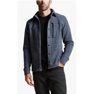 Sitka Snowcrest Long Sleeve Shirt Mens Size L Blue Textured Shacket Outdoors